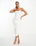 [Forever New] Forever New diamante corset midi dress in white 12 White