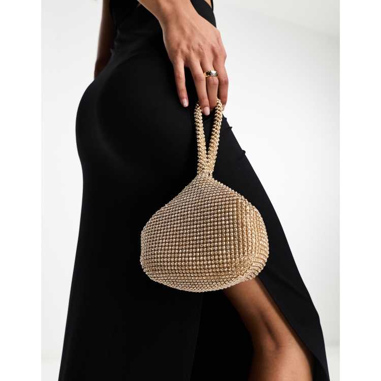 Diamante pouch sale clutch bag