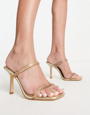 Forever New double strap mule in gold