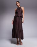 [Forever New] Forever New drop hem maxi dress in chocolate-Brown 16 Chocolate