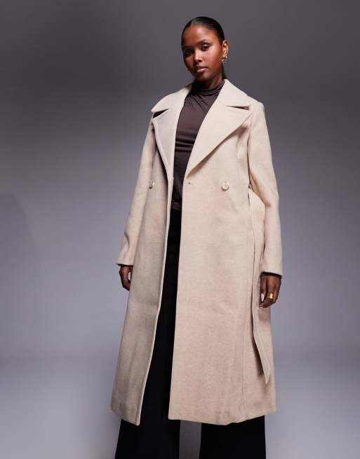 Forever New - Elegant frakke i varm beige med slå-om, 4 af 4