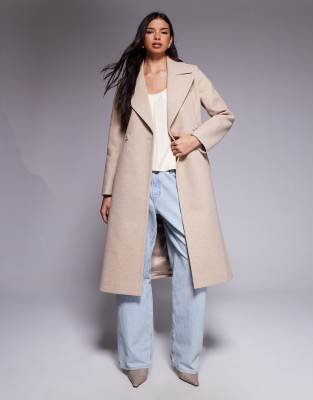 Forever New - Eleganter Wickelmantel in warmem Haferbeige-Neutral