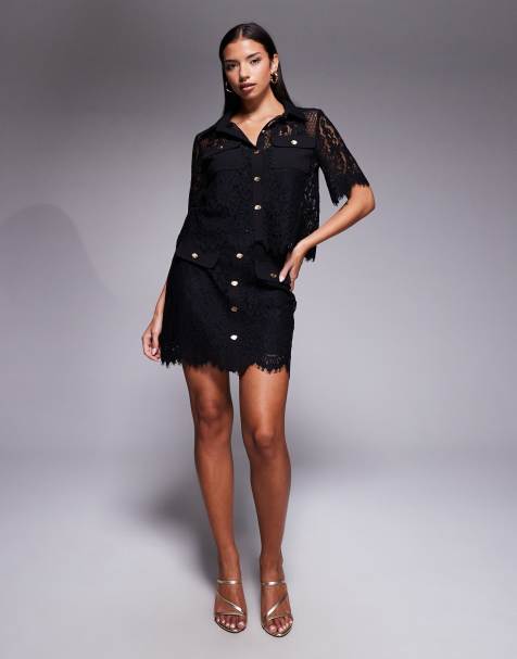 Forever New - Ensemble boutonné en dentelle - Noir - view 1