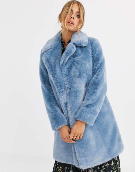 Blue fur hotsell jacket forever 21