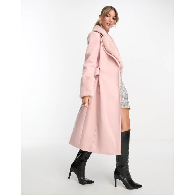 Forever new pink coat best sale