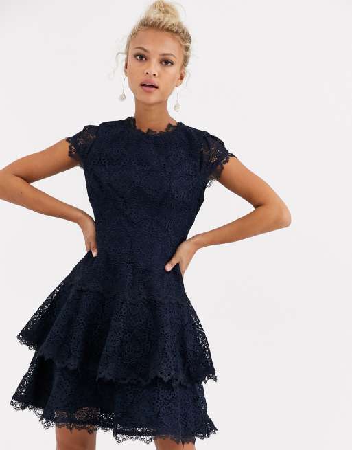 Navy lace outlet mini dress