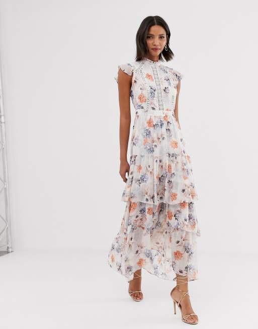 Forever new floral on sale tiered maxi dress