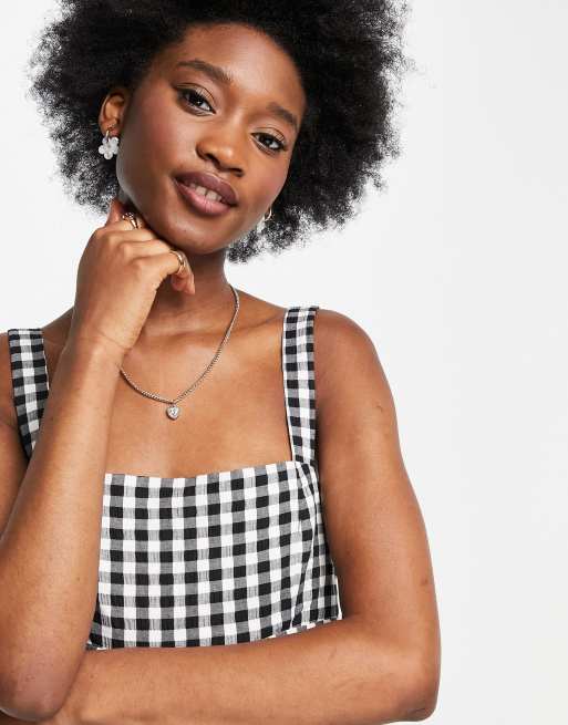Forever New - Gelaagde midi-smockjurk met vierkante hals en gingham ruit, 3 van 4