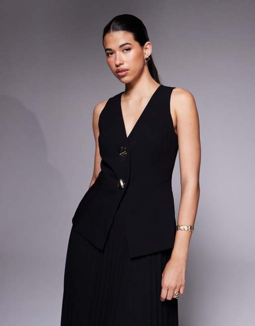 Forever New Geplooide in blazer en maxi-jurk in zwart ASOS