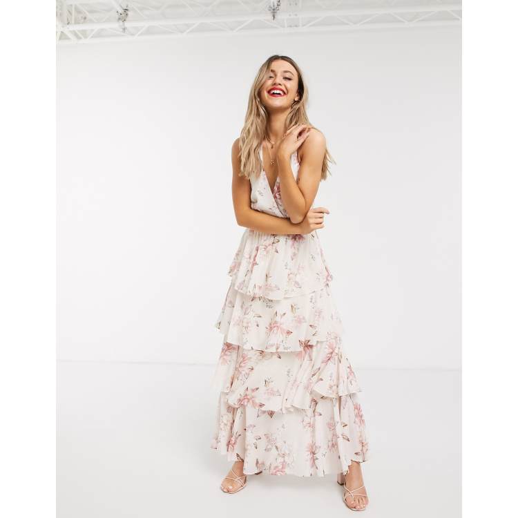 Forever new floral print tiered maxi dress in multi new arrivals