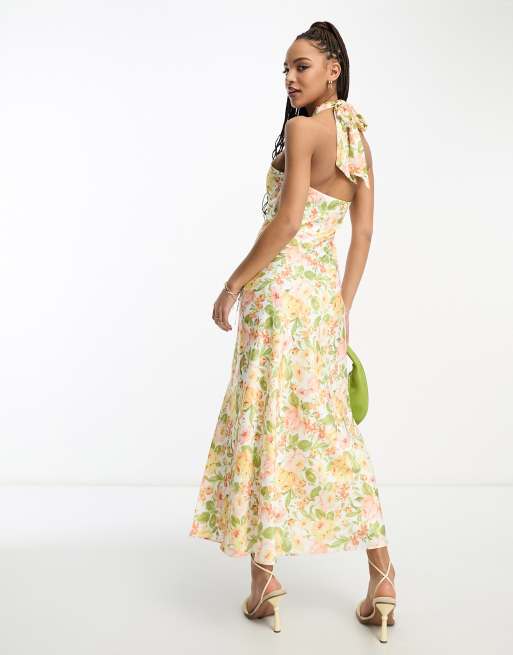 Halter maxi dress outlet floral