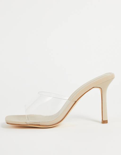 Clear perspex mid clearance heels