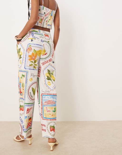 Forever New – Hose mit Postkartendruck, Kombiteil, 3 von 4