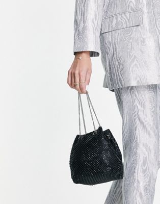 Forever New jewelled chain handle bag in black