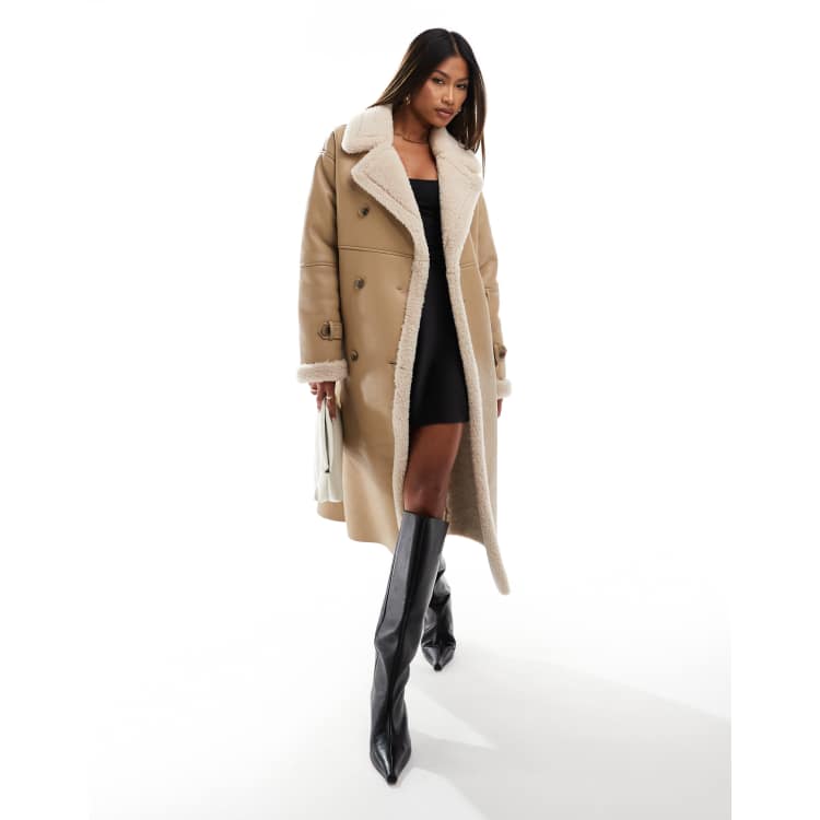 Kunstfell Mantel Only Kunstfell Jacke Beige Kunstfell Wintermantel