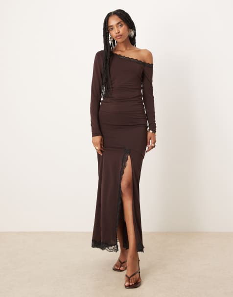 Forever New lace co-ord in chocolate brown - view 1