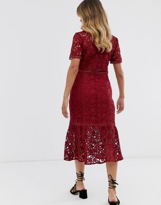 forever new lace midi dress
