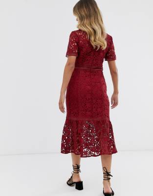 forever new lace midi dress