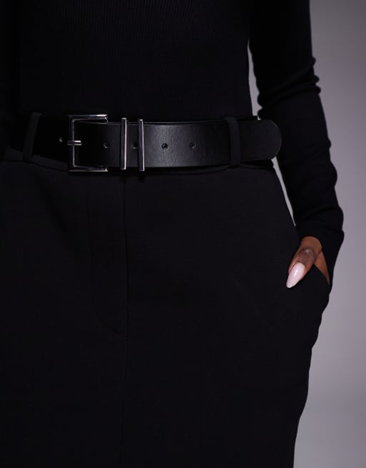 Forever New  long sleeve belt detail midi dress in black, 2 of 4