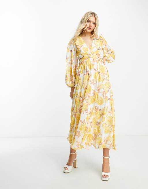 Long sleeve 2025 flowy floral dress