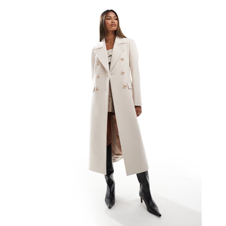 Longline cream coat hotsell