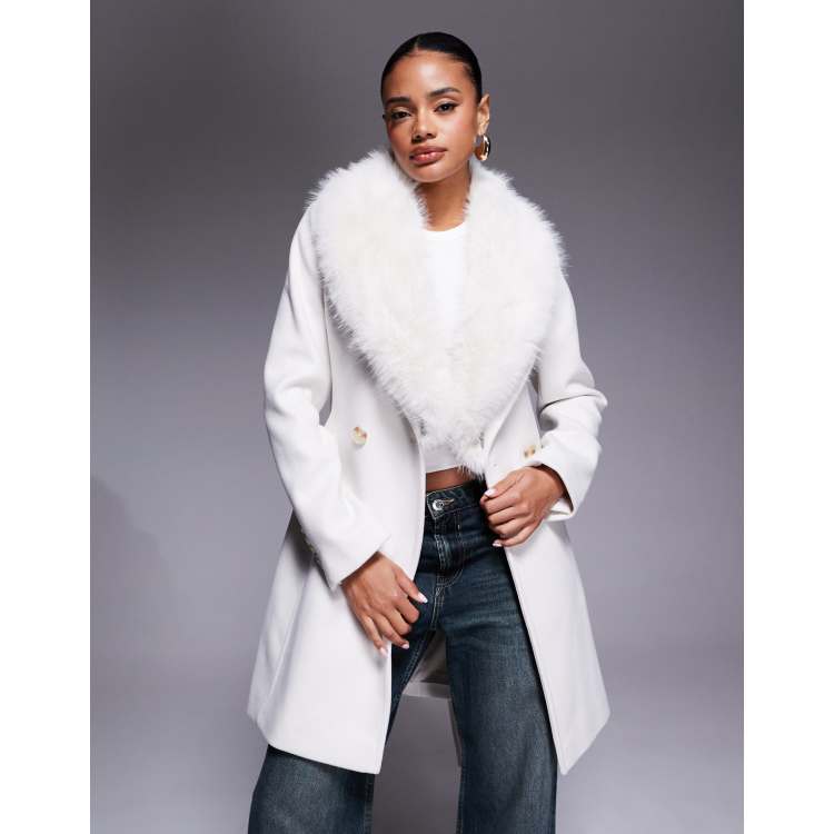 Manteau Femme Faith Connexion Taille 38 - Couleur Blanc, Neuf Avec étiquettes