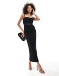 [Forever New] Forever New mesh panel maxi dress in black 6 Black