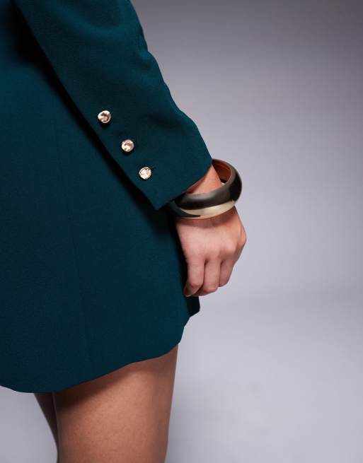 Forever New - Mørkegrøn blazer-minikjole, 3 af 4
