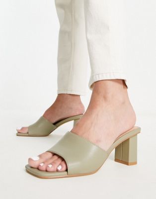 Forever New mule in sage green - ASOS Price Checker
