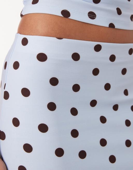 Forever New – Niebieska spódnica maxi w groszki, część zestawu, 4 z 5