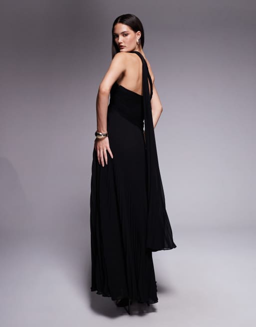 Forever New – One-Shoulder-Maxikleid in Schwarz mit Rückenausschnitt, 2 von 4