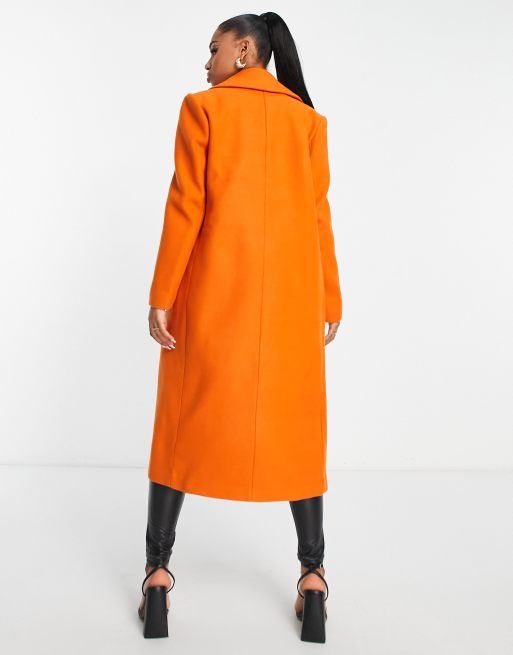 Orange on sale overcoat women's