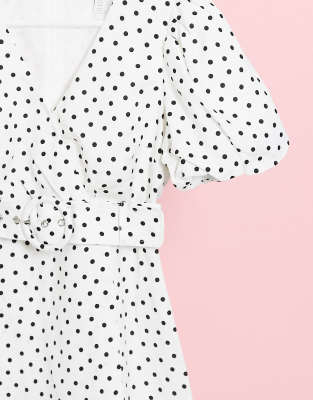 forever new black and white polka dot dress