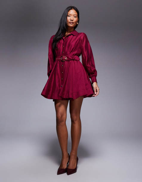 Red Long Sleeve Mini Dresses | ASOS