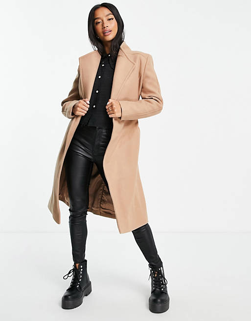 Forever New Petite belted trench coat in camel