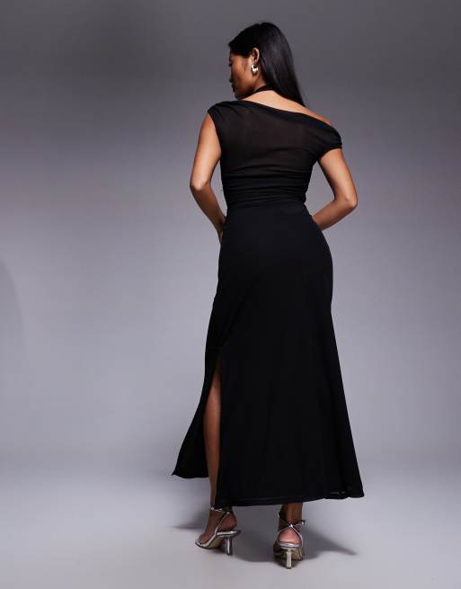 Forever New Petite - Brooklyn - Robe longueur mollet en tulle double épaisseur - Noir, 2 de 4