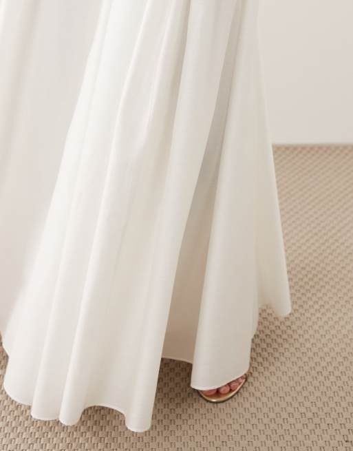 Forever New Petite cotton cami godet maxi dress in white , 3 of 4