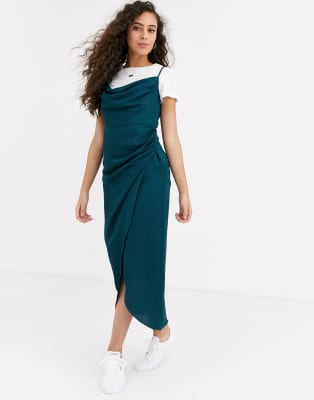 petite cowl neck dress