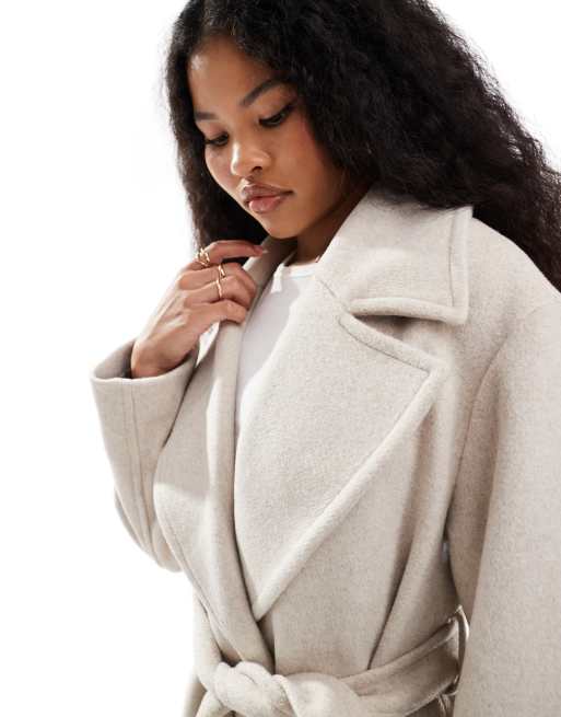 Trench Coat Bcbg Belted Wrap Coat Wool Scarf Calvin Klein Double