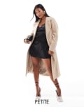 [Forever New Petite] Forever New Petite formal wrap coat in warm oatmeal-Neutral 4 Warm Oatmeal