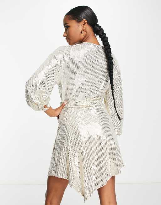 white christmas dresses Supanova Open Back Mini Dress Champagne main image 1