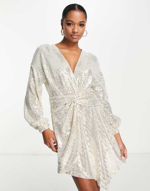 Forever new outlet silver sequin dress