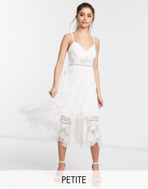 White midi 2024 dress petite