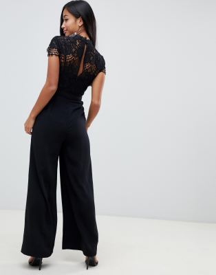 forever new black lace jumpsuit