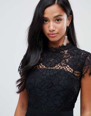 forever new black lace jumpsuit