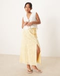 [Forever New Petite] Forever New Petite linen look maxi skirt in yellow 14 Spring Daffodil