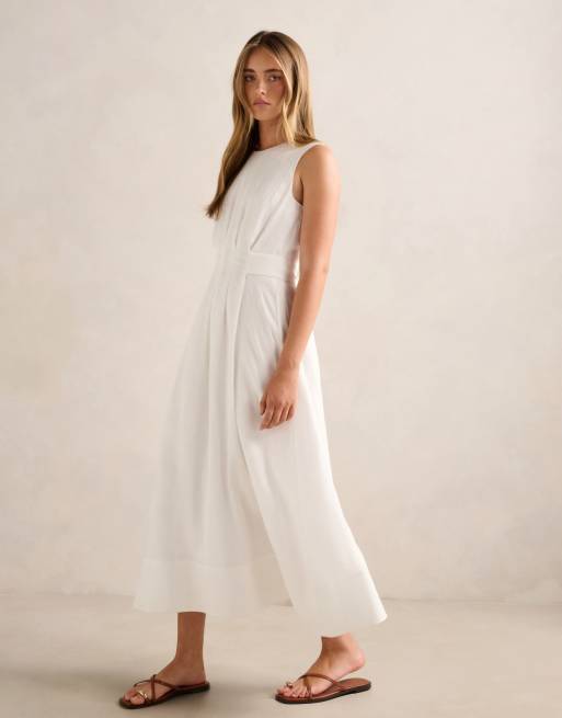 knee length dresses for ladies Show Me Your Mumu Monique Tie Maxi Dress, White/Ivory, XL - Women's Dresses main image 0