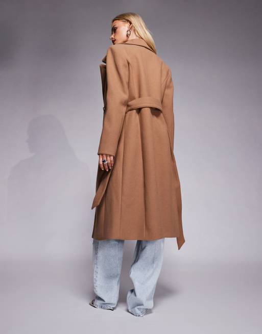 Forever New Petite - Manteau croisé habillé - Moka chaud, 4 de 4