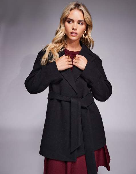 Forever New Petite - Manteau croisé habillé - Noir - view 1