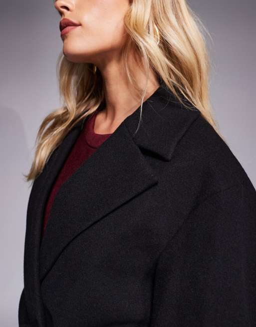 Forever New Petite - Manteau croisé habillé - Noir, 3 de 4